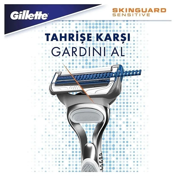 Gillette Skinguard Sensitive Tıraş Makinesi + 2 Up Yedek Tıraş Bıçağı - 3