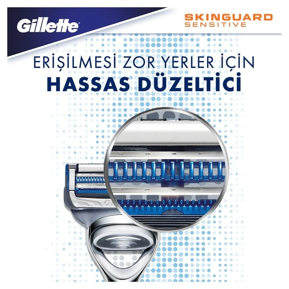 Gillette Skinguard Sensitive Tıraş Makinesi + 2 Up Yedek Tıraş Bıçağı - 2