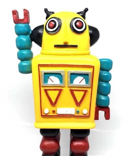 Decotown Nostaljik Sevimli Uzaylı Robot Şeklinde Figür Biblo - Resim 4