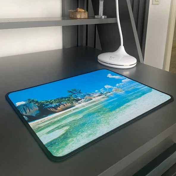 25x32 cm Küçük Boy Mouse Pad Manzara Ada - Resim 3