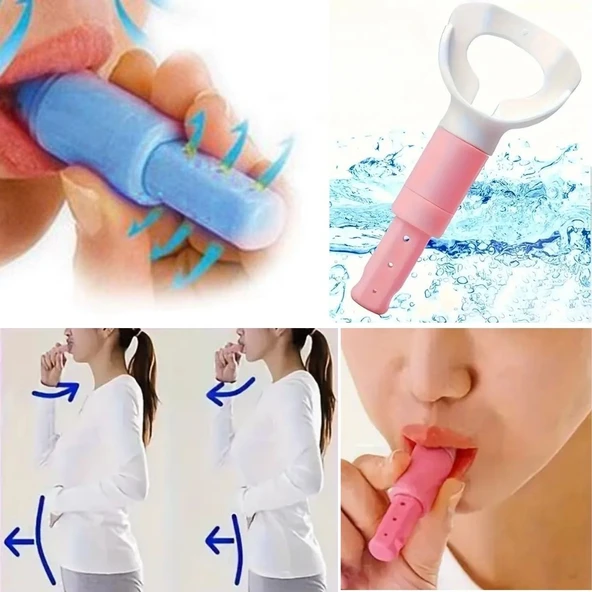 Taşınabilir Karın Kası Çalıştırıcı Solunum Egzersiz Eğitmeni Nefes Egzersiz Aparatı - 4