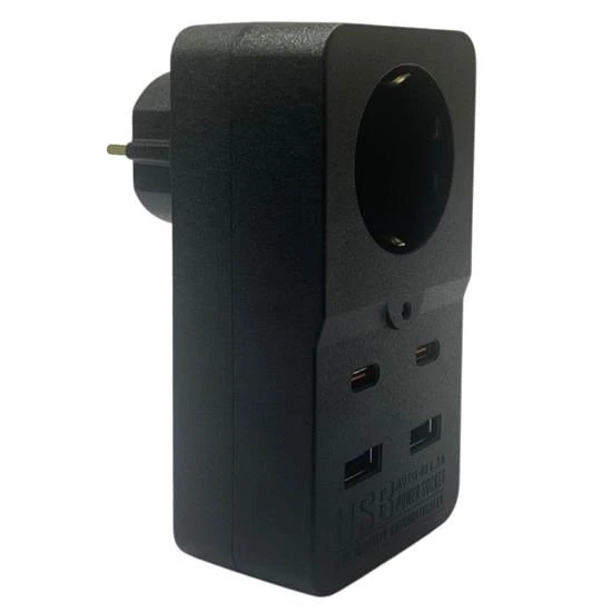 Isıya Dayanıklı Termal Akım Korumalı 1 Priz Girişli 2 USB Girişli 2 TYPE-C Girişli Pirz ürün görseli