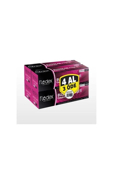FLODEX Buzdolabı Poşeti Büyük Boy 30x45cm 4 Al 3 Öde 15x4 Paket
