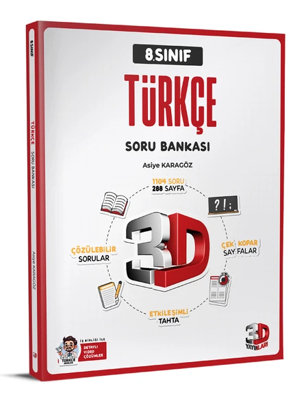3D 2025 8. Sınıf Lgs Türkçe Soru Bankası ürün görseli 1
