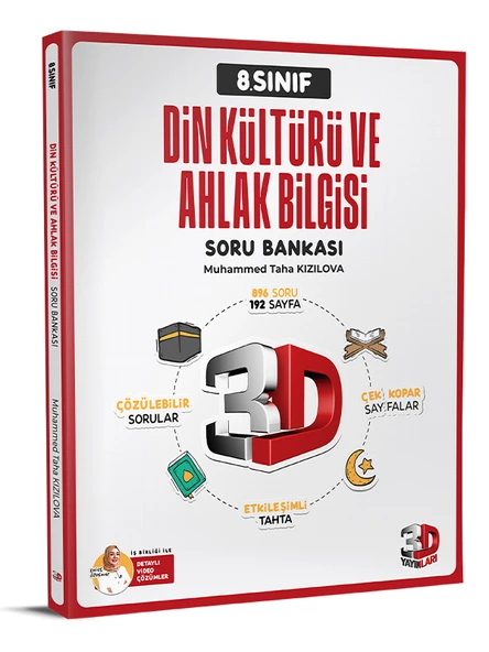 3D 2025 8. Sınıf Lgs Din Kültürü Soru Bankası ürün görseli 1