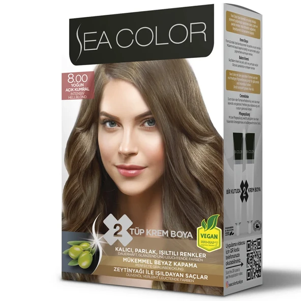 SEA COLOR 8 00 Yoğun Açık Kumral Set Boya