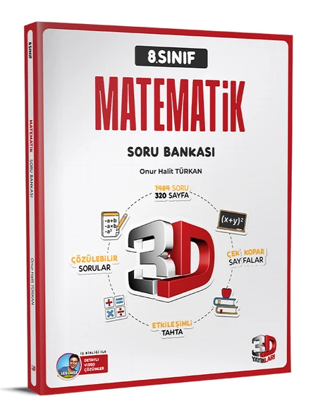 3D 2025 8. Sınıf Lgs Matematik Soru Bankası ürün görseli 1