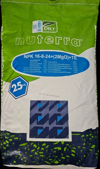 Damlama Gübresi NPK Nuterra 16.08.24 + 2 MgO +Te Bitki, Meyve Geliştirici Yavuzer Tarım Gübre 5 Kg - 2