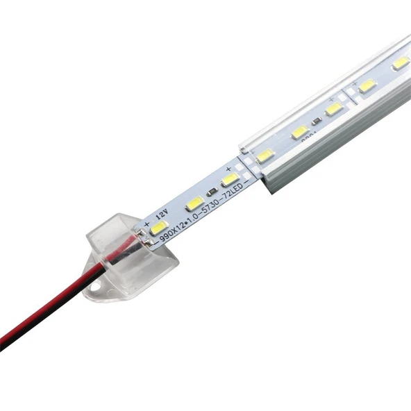 Kasalı Şeffaf Kapaklı Grow LED 12V 5630 Full Spectrum Bitki Yetiştirme Ledi 25CM