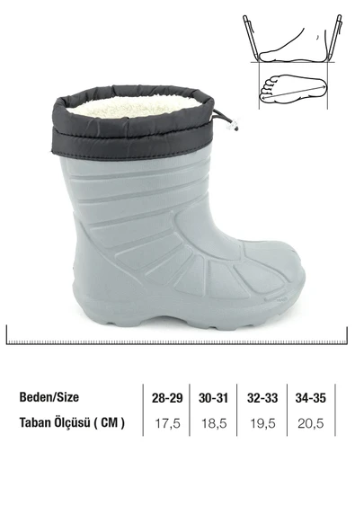 Gezer Erkek Çocuk Kışlık Eva Boğazdan Lastikli Sessiz Taban Kar Bot Çizme - Resim 7