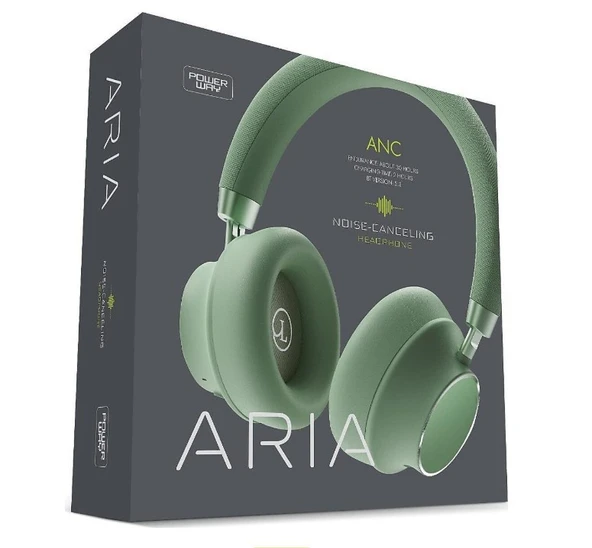 Aria ANC YEŞİL Kulak Üstü Bluetooth Kulaklık