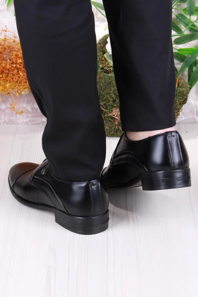 Pierre Cardin 7058 Siyah Açma Damat Ayakkabısı Takım Ayakkabısı Erkek Klasik Ayakkabı - Resim 4