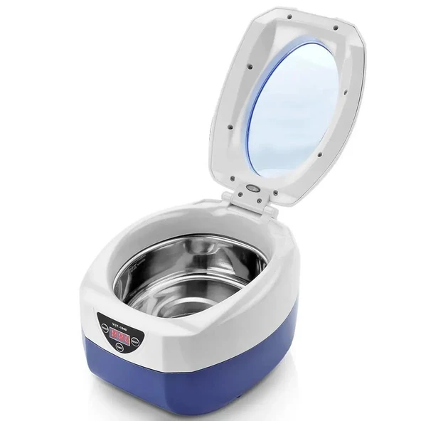 Ultrasonik Temizleyici Beyaz 750ml Ultrasonic Cleaner 40Hz GT SONIC - Resim 4