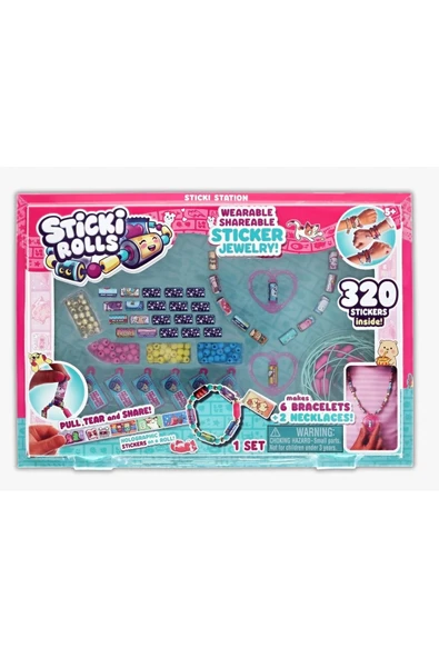Sticki Rols Bant Kapsülü 320 Stickerlı Bileklik Çıkartmalı Etiket - 2