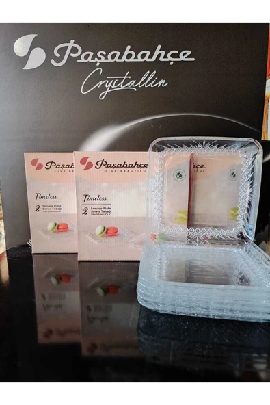 Paşabahçe timeless pasta tabak - 6 lı pasta tatlı sunum tabağı