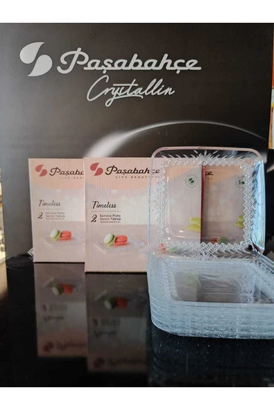 Paşabahçe timeless pasta tabak - 6 lı pasta tatlı sunum tabağı - 2