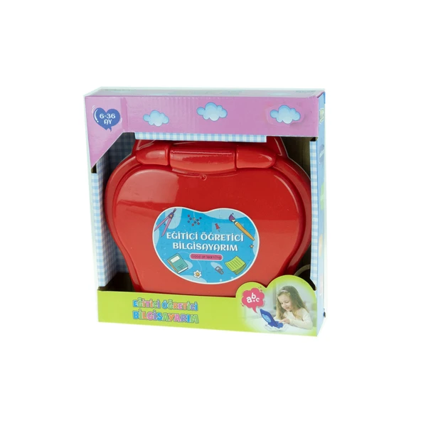 Oyuncak Mini Laptop Eğitici Öğretici Bilgisayarım Türkçe Kırmızı - 2