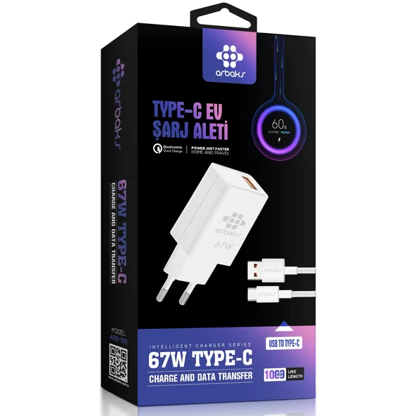 Xiaomi 67W TYPE-C Turbo Hızlı Şarj Aleti Arbaks Arb-016 ürün görseli