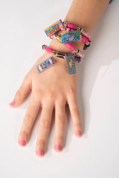 Sticki Rols Bant Kapsülü 320 Stickerlı Bileklik Çıkartmalı Etiket - 5