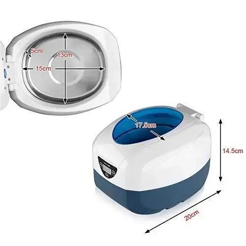 Ultrasonik Temizleyici Beyaz 750ml Ultrasonic Cleaner 40Hz GT SONIC - Resim 3