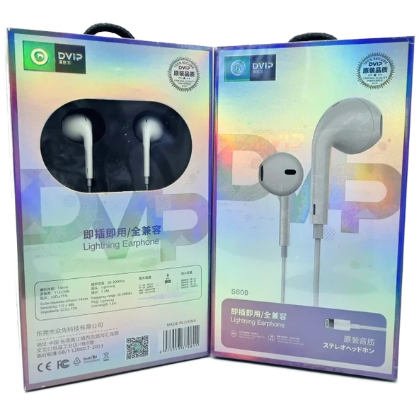 14 Pro Max Earpods iphone Lightning Kablolu Kulaklık Dvip S600