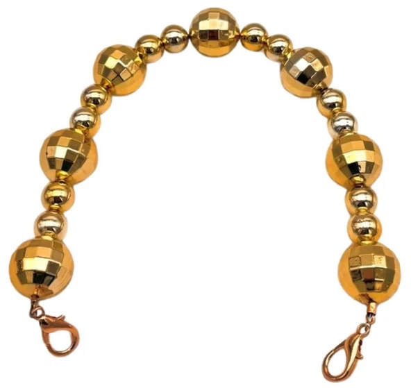Çanta Aksesuar 38 cm Disco Gold  Çanta Sapı Light Gold Metalli