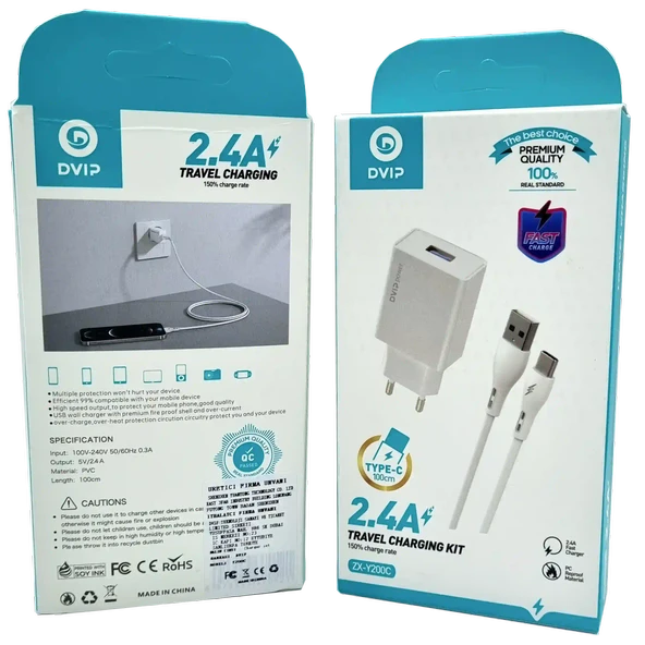 2.4A TYPE-C Usb Şarj Aleti Dvıp ZX-Y200C