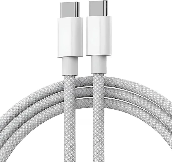 Apple Iphone 15 - 16 - Pro - Pro Max Type-c To Type-c Hasır 1 Metre Hızlı Şarj Kablosu