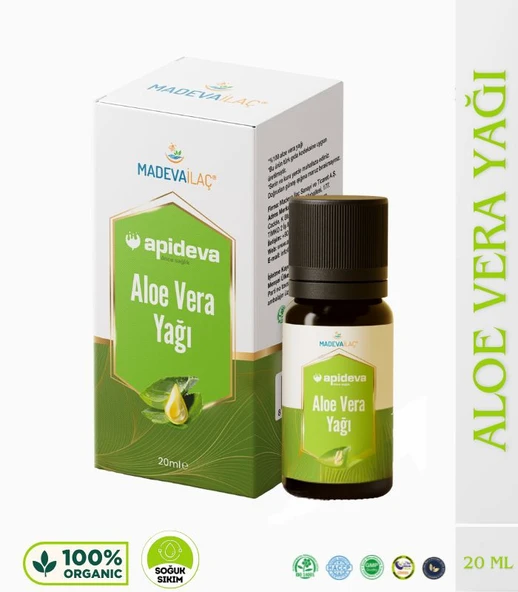 ALOE VERA YAĞI SOĞUK SIKIM %100 SAF 20ml Apideva