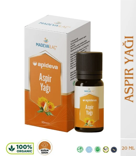 ASPİR YAĞI SOĞUK SIKIM %100 SAF 20ml Apideva