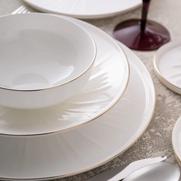Emsan Sirius Gold Fine Bone 59 Parça 12 Kişilik Yemek Takımı - 4
