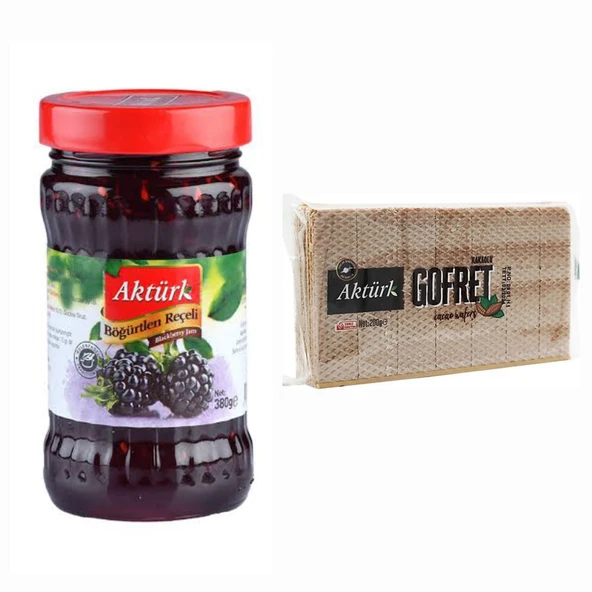 AKTÜRK 380 GR BÖĞÜRTLEN REÇELİ VE 200 GR KAKAOLU GOFRET