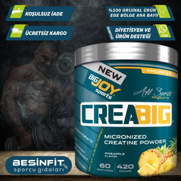 Bigjoy Creabig 420 gr Creatine Ananas Aromalı Kreatin