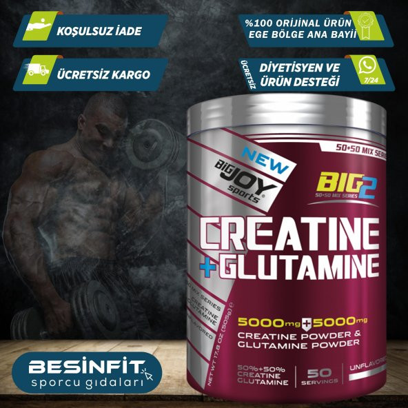 Bigjoy Big2 Creatine + Glutamine 505 gram - Kreatin + Glutamin