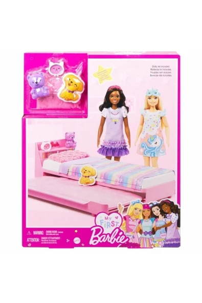 Barbie İlk Bebeğim Barbie'nin Yatağı Oyun Seti HMM64 - 2