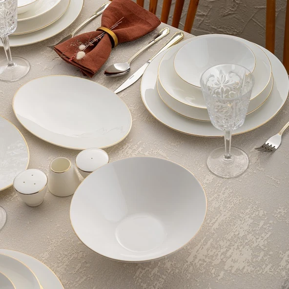 Emsan Elmira Gold Fine Bone 59 Parça 12 Kişilik Yemek Takımı - 2