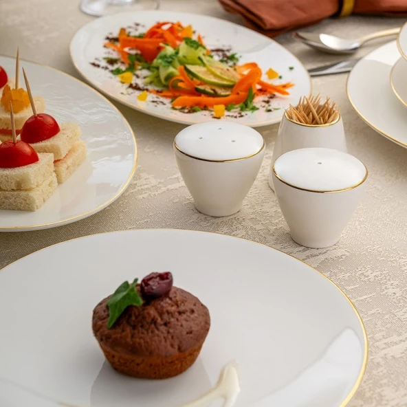 Emsan Elmira Gold Fine Bone 59 Parça 12 Kişilik Yemek Takımı - 5