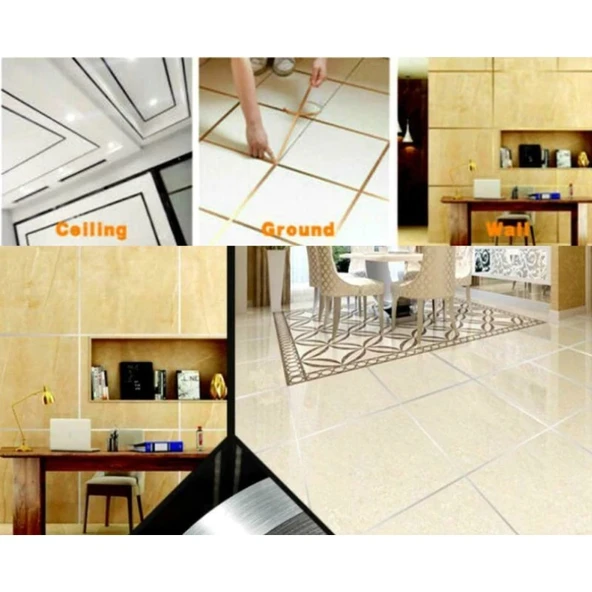 0.5 Cm 50 Metre Gri Fayans Arası Şerit Bant - Resim 4