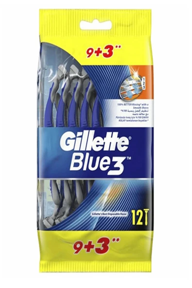 Gillette Blue3 Comfort Kullan At Tıraş Bıçağı 12'li