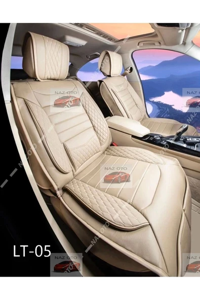 SPESIYAL Krem Deri ORTAPEDİK Araç Koltuk Kılıfı ürün görseli 1