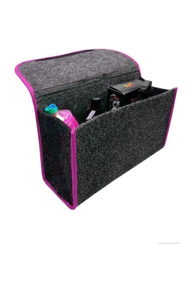 Bagaj Çantası Bagaj Düzenleyici Orta Boy PEMBE Kenar - Resim 4