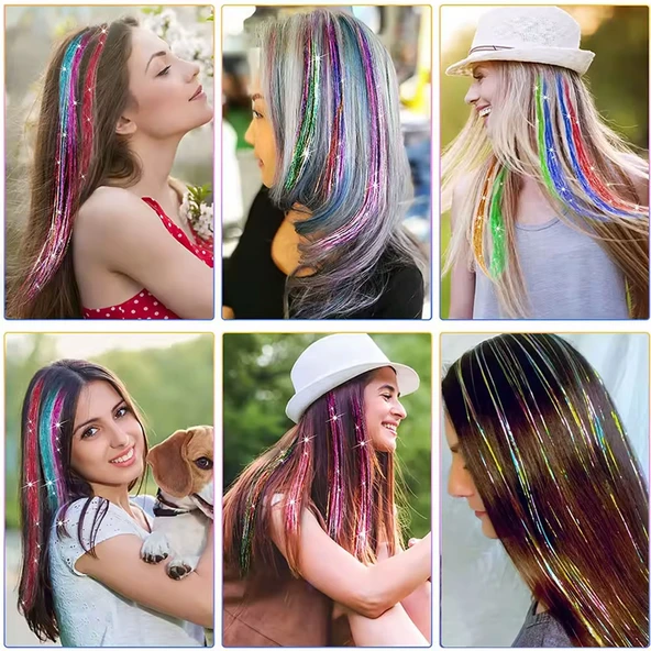 Klipsli Hair Tinsel Saç Simi - HTK08 - Resim 2