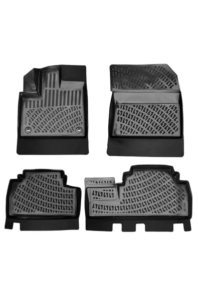 Toyota Hilux 2004-2015 3D Siyah Kokusuz Havuzulu Paspas Takımı
