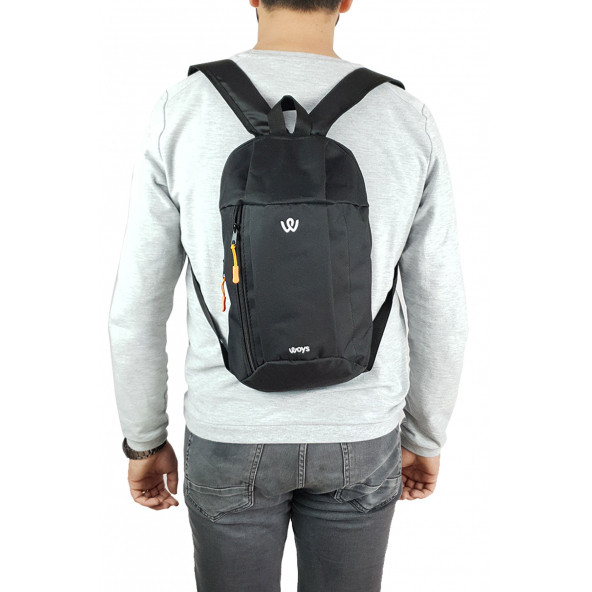 Woys Bags Unisex Siyah Kamp Bisiklet Yürüyüş Mini Sırt Çantası