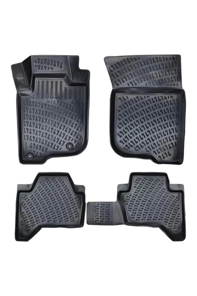 Fiat Fiorino PANELVAN (2 Parça) 2007 Sonrası 3D Siyah Kokusuz Havuzlu Paspas Takımı Uyumlu