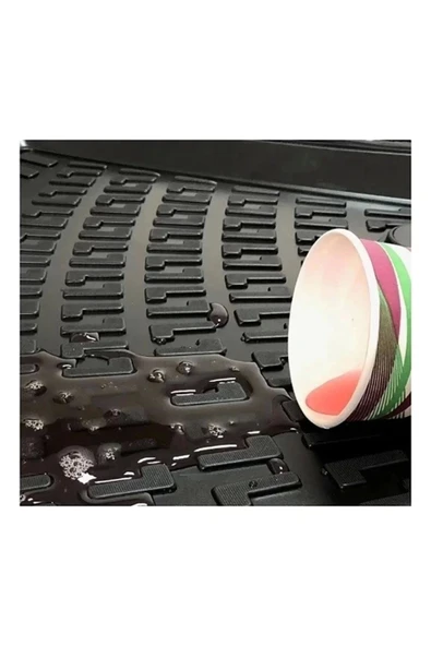 Mitsubishi Outlander 2013-2018  Uyumlu 3D Siyah Kokusuz Havuzulu Paspas Takımı - Resim 4