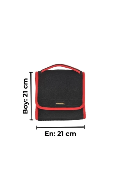 Mini Araç Bagaj Çantası Araba Bagaj Organizer Bagaj Düzenleyici Çanta Oto Bagaj Düzenleyici Kırmızı - Resim 3