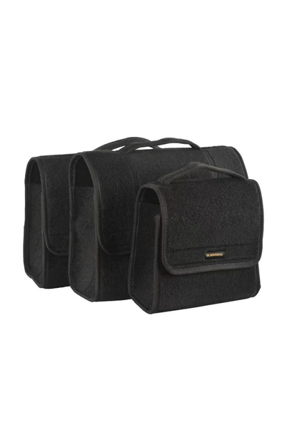 Mini-Midi-Maxi 3'lü Bagaj Çantası Seti, Kenar Renk Siyah ürün görseli