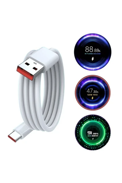 ENALP Xiaomi Poco X3 Pro Uyumlu Turbo Hızlı Şarj Için Typ-c Kablo 33w 67w 120w Orijinal - 4