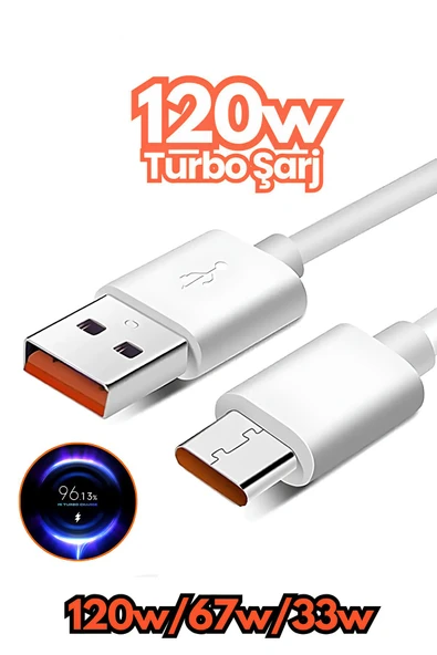 ENALP 120w Type-c Turbo Şarj Destekli Hızlı Şarj Kablosu 120w/67w/33w  Typec Turbo Şarj Kablo Uyumlu